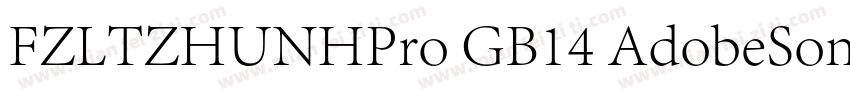 FZLTZHUNHPro GB14 AdobeSongStd Ligh字体转换